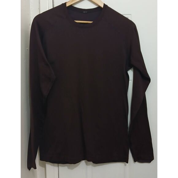 Lululemon womens size 10 swiftly tech running shirt gray burgundy lot of 2 - Picture 3 of 9